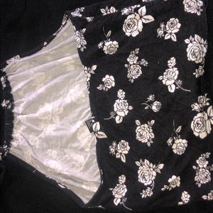 Flower print cute too ties around neck